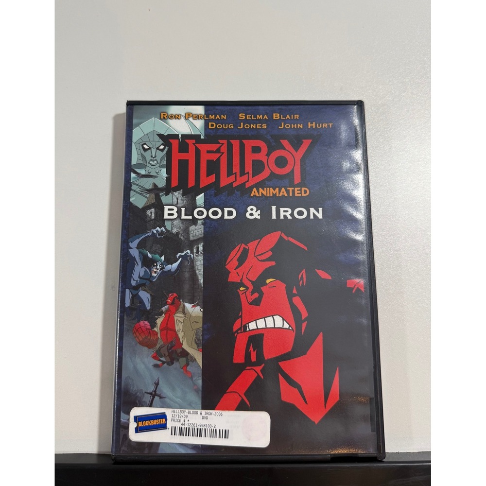 Starz Hellboy Animated Blood & Iron DVD Movie Good Ron Perlman Blockbuster Case